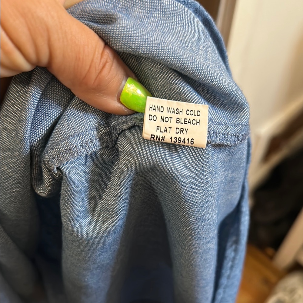 Chic Chambray Sleeveless Dress open back - Picture 6 of 6